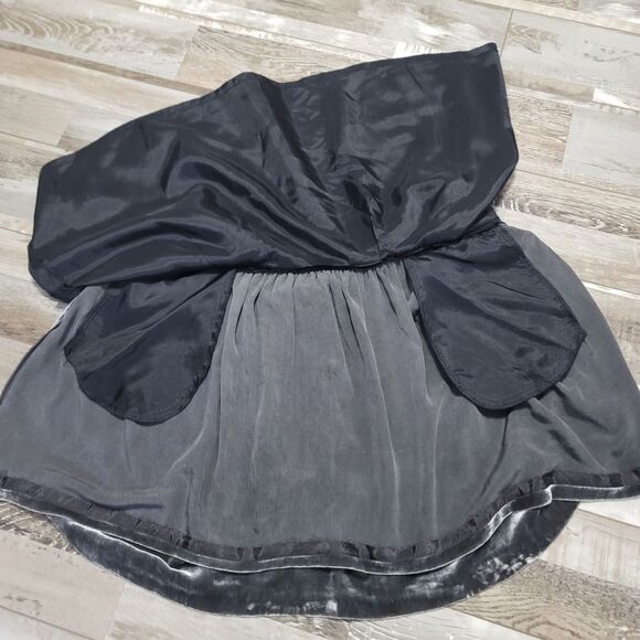 Bird By Juicy Couture Gray Velvet Mini Skirt Size Large - Picture 6 of 6